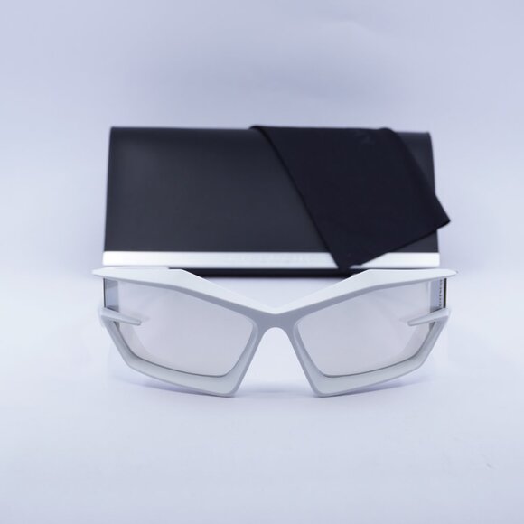 Givenchy GV40049U 21C Geometric Sunglasses - White/Smoke Mirror main image 9